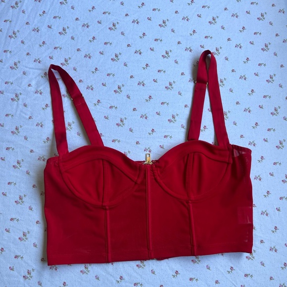 White Fox Boutique | Tops | White Fox Red Corset Crop Topperfect For A